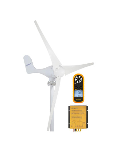 Generador Eólico Pikasola 400W 12V 3 Aspas para Hogar