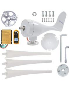 Generador Eólico Pikasola 400W 12V 3 Aspas para Hogar 2