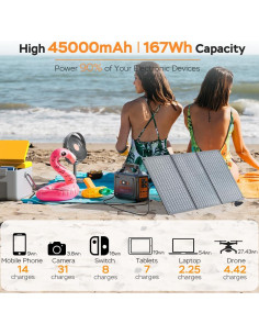 Generador Solar MARBERO M168 167Wh Estación Energía 200W 2