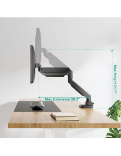 Soporte de Escritorio WALI Gas para Monitor 35" Negro 2