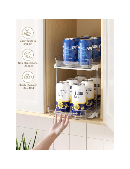 Organizador de Baño Delamu 2 Niveles Acrílico Blanco Organizador de Baño Delamu 2 Niveles Acrílico Blanco