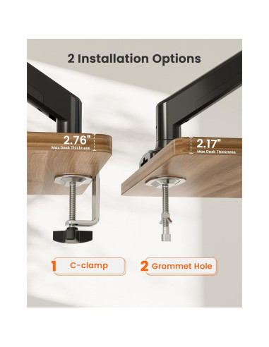 Soporte de Monitor ErGear EGSS15B-EU para Pantallas 13-34"