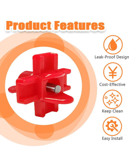 Pack de 6 Bebederos de Pezón para Pollos RRQKMBO Sin Fugas