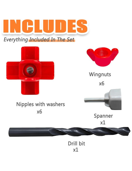 Pack de 6 Bebederos de Pezón para Pollos RRQKMBO Sin Fugas