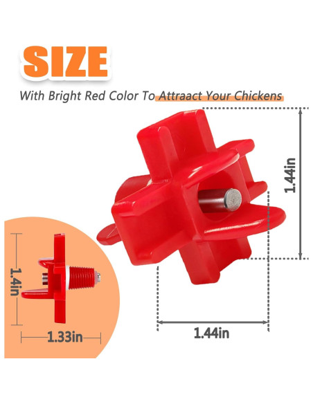 Pack de 6 Bebederos de Pezón para Pollos RRQKMBO Sin Fugas