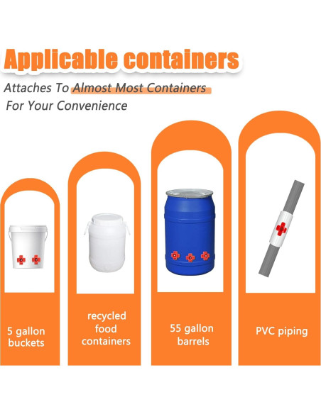 Pack de 6 Bebederos de Pezón para Pollos RRQKMBO Sin Fugas