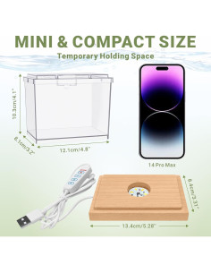 Kit Acuario Mini Betta Moonorange 0.76L con Luz LED 2