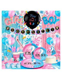 Kit de Decoración para Fiesta de Revelación de Género 158 Pzs