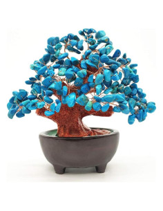 Bonsái Colorsheng de cuarzo azul 17.78 cm para la suerte