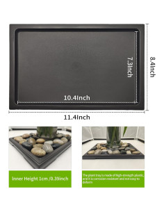 Bandejas de Humedad para Bonsai KEOHOLI 2 Piezas 29x21cm 2