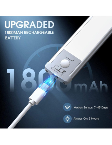 Luces Bajo Gabinete MCGOR 40 LED Sensor Movimiento Inalámbricas