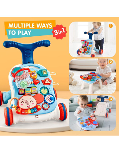 Andador 3 en 1 para Bebés N6038 con Mesa de Juego