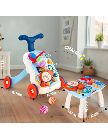 Andador 3 en 1 para Bebés N6038 con Mesa de Juego