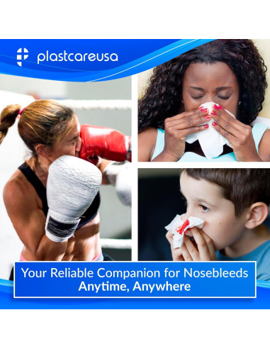 100 Tapones Nasales de Algodón PlastCare USA - 3.81 cm
