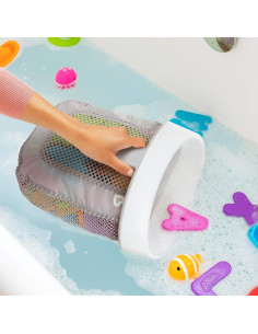 Munchkin Almacenamiento Juguetes Baño Colgante Malla Gris 2