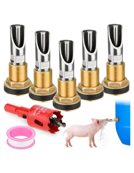 Kit Bebedero Automático Cerdo Ullnosoo 5 Piezas Acero Inoxidable