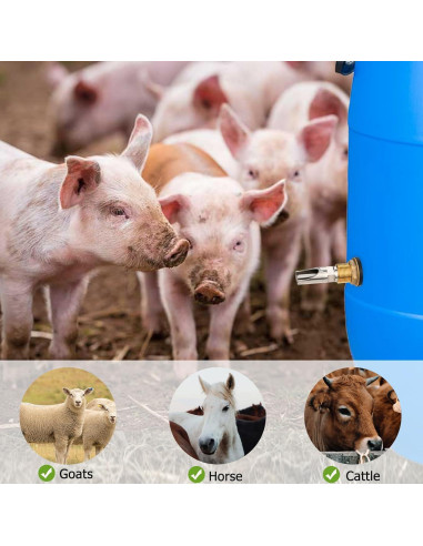 Kit Bebedero Automático Cerdo Ullnosoo 5 Piezas Acero Inoxidable