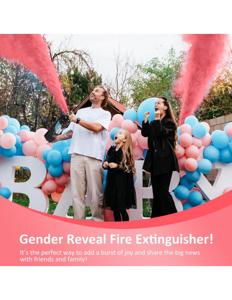 Extintor Revelación de Género Rosa SRG | 2 Paquetes 6.1m