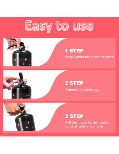 Extintor Revelación de Género Rosa SRG | 2 Paquetes 6.1m