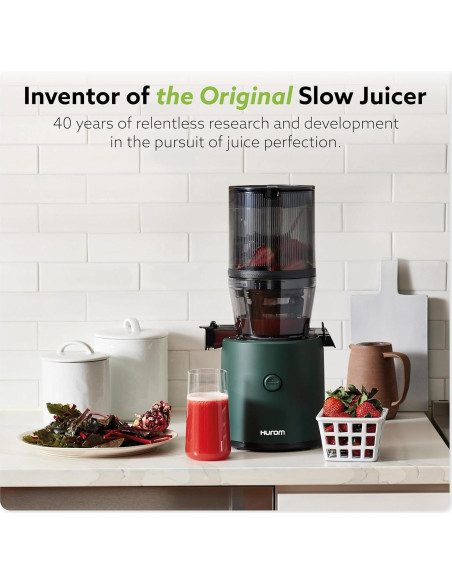 Exprimidor Lento Hurom H320 Verde Oscuro 500ml Auto-Alimentado
