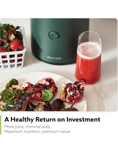 Exprimidor Lento Hurom H320 Verde Oscuro 500ml Auto-Alimentado