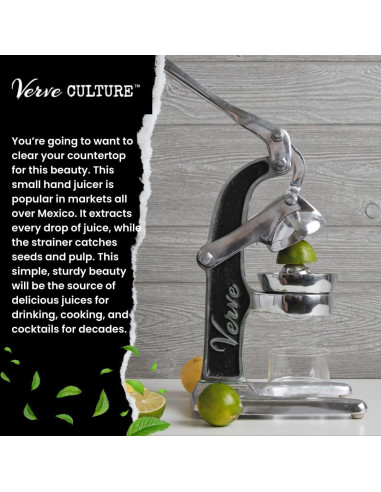 Exprimidor Manual Verve CULTURE 0.6L Aluminio Negro