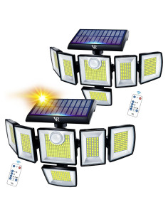 Luces de Inundación Solar VENSSTNOR 496 LEDs 3500LM 360