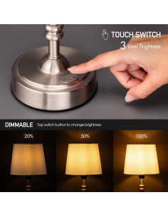 Lámpara de Mesa LED O'Bright Seraph Mini Recargable 2