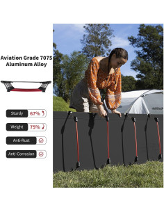 Cama de Camping Naturehike Ultraligera 2,18 kg Verde Plegable 2
