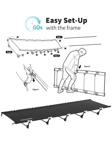 Cama de Camping Naturehike Ultraligera 2,18 kg Verde Plegable