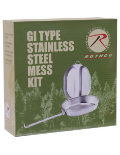 Kit de Comida de Camping Rothco Acero Inoxidable 2 Piezas 2