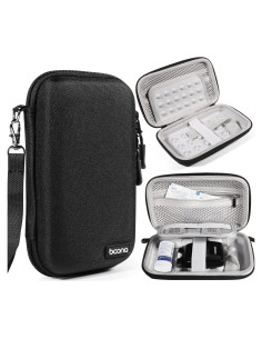 Estuche de Viaje Diabético Seqoiyia Pequeño Negro con Organizador