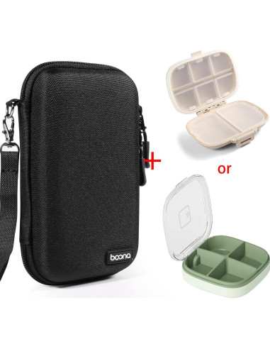 Estuche de Viaje Diabético Seqoiyia Pequeño Negro con Organizador