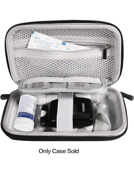 Estuche de Viaje Diabético Seqoiyia Pequeño Negro con Organizador