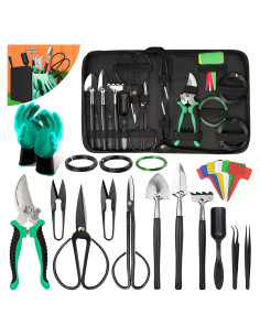 Kit de Herramientas para Bonsai - 24 Piezas con Tijeras