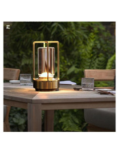 Lámpara de Mesa LED Recargable HAPYGI Dorada 3 Colores