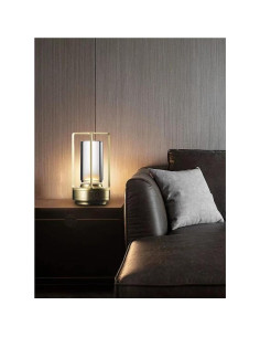 Lámpara de Mesa LED Recargable HAPYGI Dorada 3 Colores 2