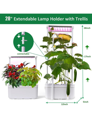 Kit de Cultivo Hidropónico E SUPEREGROW 6200LC con Luz LED