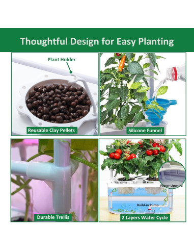 Kit de Cultivo Hidropónico E SUPEREGROW 6200LC con Luz LED