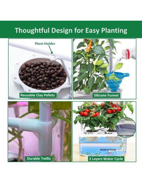 Kit de Cultivo Hidropónico E SUPEREGROW 6200LC con Luz LED