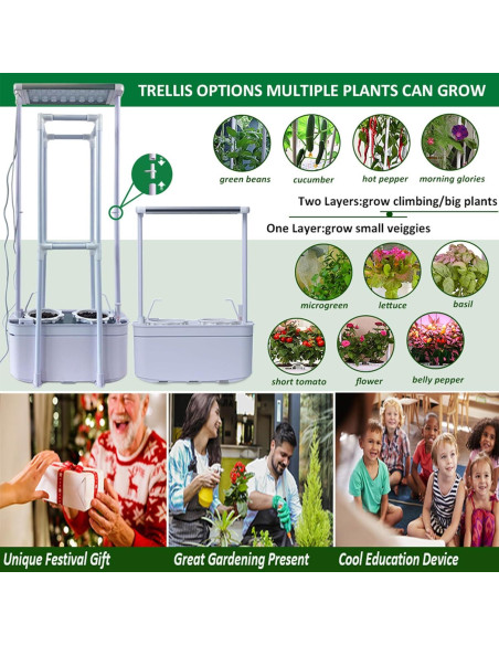 Kit de Cultivo Hidropónico E SUPEREGROW 6200LC con Luz LED
