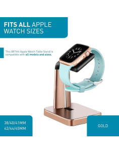 Soporte para Reloj Inteligente WITHit Dorado - Carga Apple Watch 2