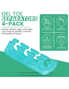 Separadores de Dedos de Gel Iconikal 8 Piezas Reutilizables 2