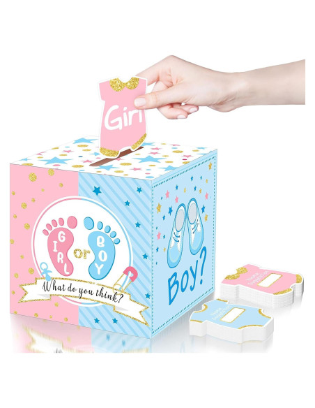 Caja de Votación Saintrygo con 50 Tarjetas Baby Shower