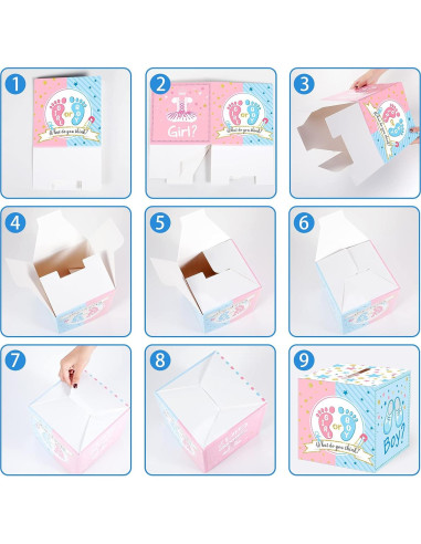 Caja de Votación Saintrygo con 50 Tarjetas Baby Shower