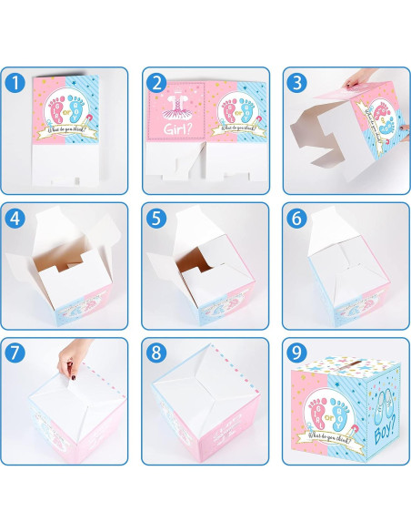 Caja de Votación Saintrygo con 50 Tarjetas Baby Shower