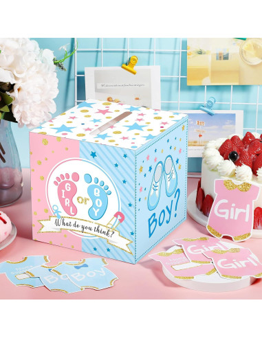 Caja de Votación Saintrygo con 50 Tarjetas Baby Shower