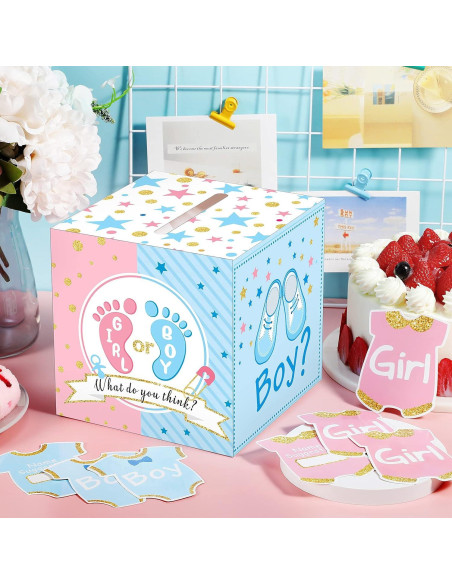 Caja de Votación Saintrygo con 50 Tarjetas Baby Shower