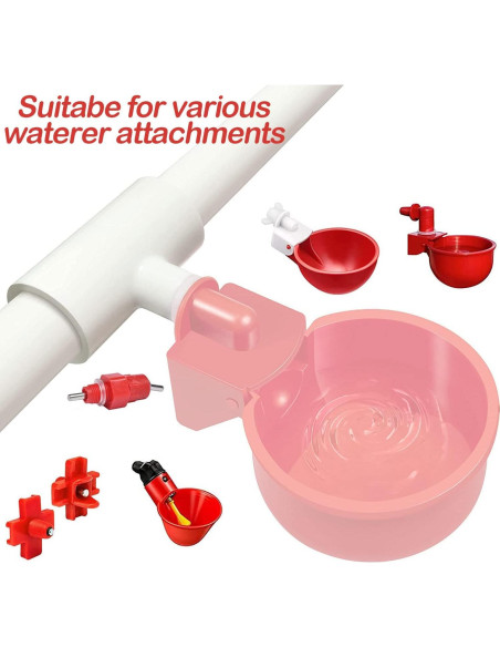 30 Accesorios Tee PVC Bebederos Pollo DredQcco 5cm