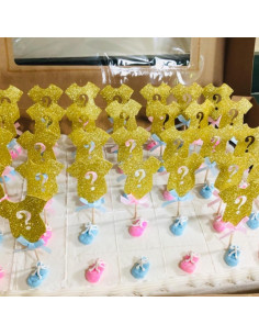 Adornos de Cupcake Alissar 30 Piezas Revelación de Género 2